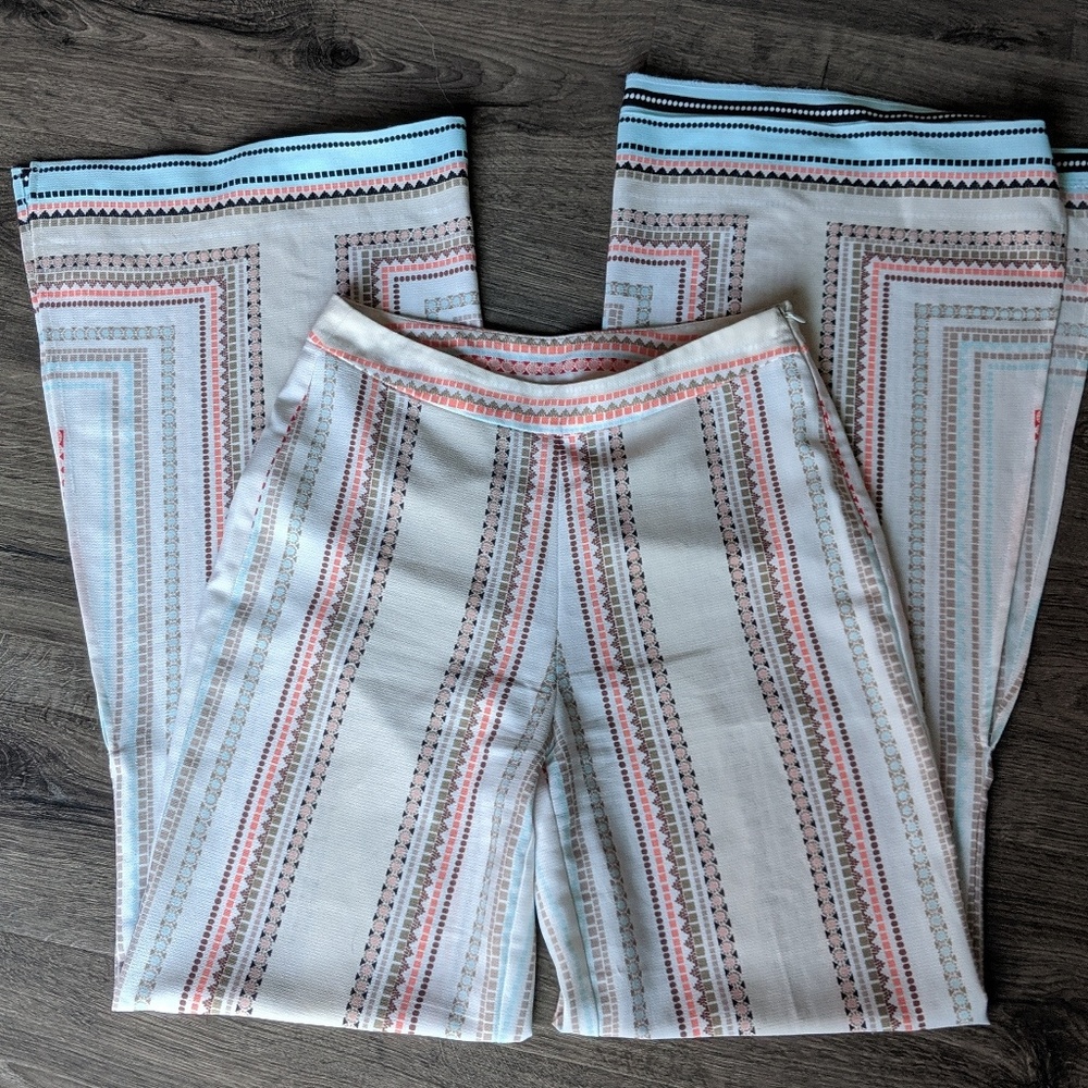 Wide Leg Patterned Pants